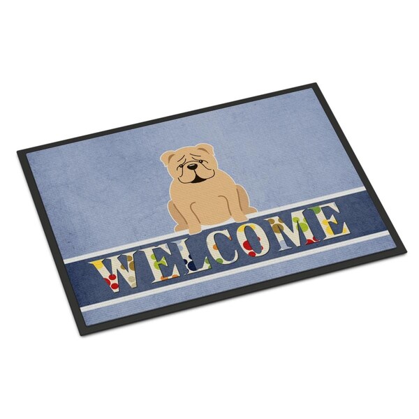 Carolines Treasures 18 x 27 in. English Bulldog Fawn Welcome Indoor or Outdoor Mat BB5705MAT - main